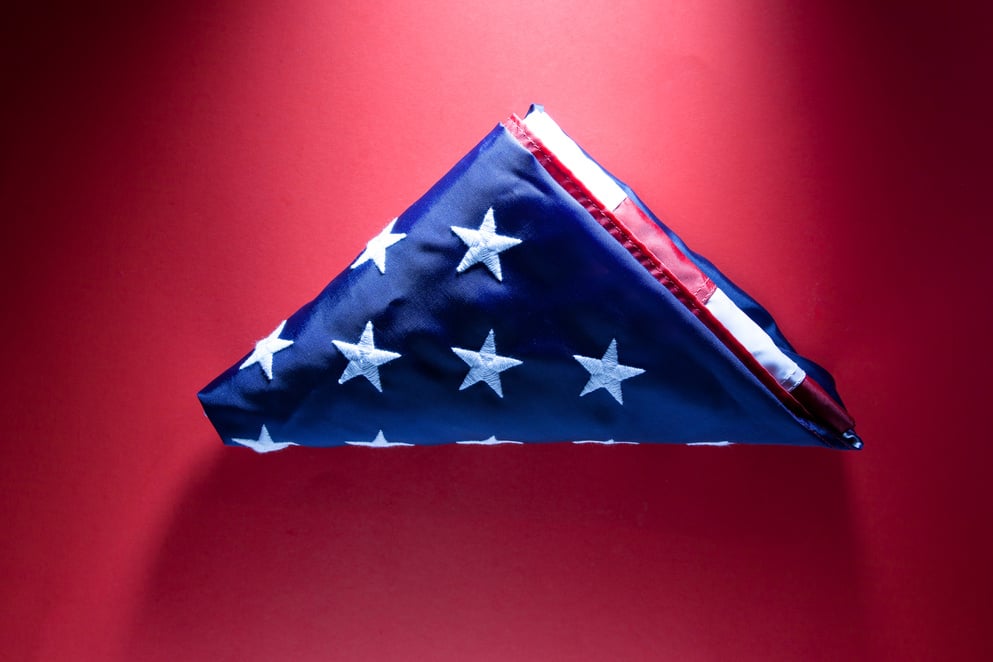 Folded US Flag